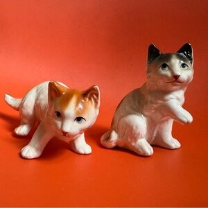 Vintage ceramic cats kittens set of 2